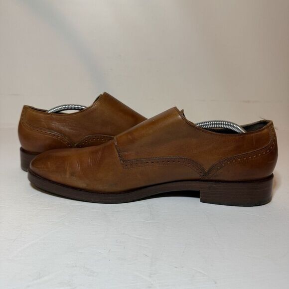Cole Haan Warner Grand Monk Strap Men's Size 12 M Brown Shoes Cap Toe C24165 - Picture 3 of 9